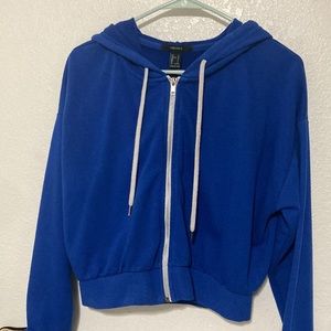 Forever 21 hoodie zip up jacket cropped